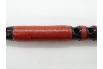 時代物　龍笛　和の雰囲気漂う笛2点セット(能管?、篠笛?、民謡、歌舞伎、雅楽、横笛、和楽器)(R-081337)