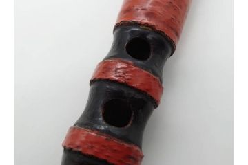 時代物　龍笛　和の雰囲気漂う笛2点セット(能管?、篠笛?、民謡、歌舞伎、雅楽、横笛、和楽器)(R-081337)