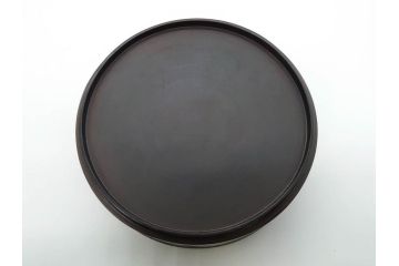 時代物　木製　蒔絵　菊桐紋　高い品格を感じる四段丸重箱(金彩、丸形、桜、花、お重、漆器、漆芸、和食器)(R-081338)