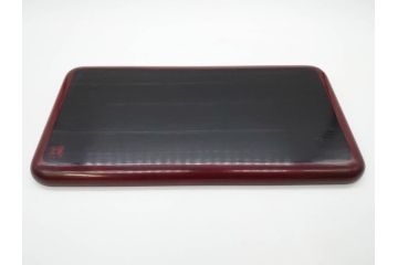 博古堂　鎌倉彫　桜花筏流水文　美麗な彫刻が目を引く長方盆(トレイ、トレー、漆器、漆芸、木製、お盆、共箱付き)(R-081346)