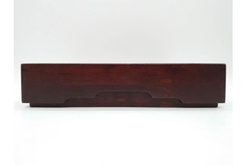 北海道民芸家具　シックな色合いが魅力の書類箱&花台(木製、文箱、手許箱、収納箱、飾り台、陳列台、ディスプレイ台)(R-081347)
