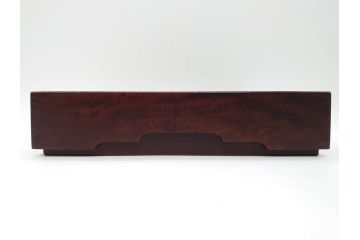 北海道民芸家具　シックな色合いが魅力の書類箱&花台(木製、文箱、手許箱、収納箱、飾り台、陳列台、ディスプレイ台)(R-081347)