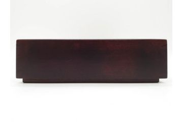 北海道民芸家具　シックな色合いが魅力の書類箱&花台(木製、文箱、手許箱、収納箱、飾り台、陳列台、ディスプレイ台)(R-081347)