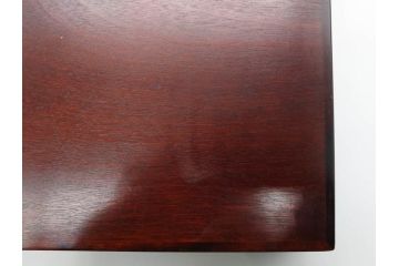 北海道民芸家具　シックな色合いが魅力の書類箱&花台(木製、文箱、手許箱、収納箱、飾り台、陳列台、ディスプレイ台)(R-081347)