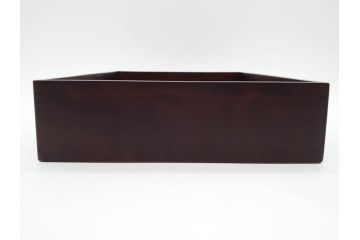 北海道民芸家具　シックな色合いが魅力の書類箱&花台(木製、文箱、手許箱、収納箱、飾り台、陳列台、ディスプレイ台)(R-081347)