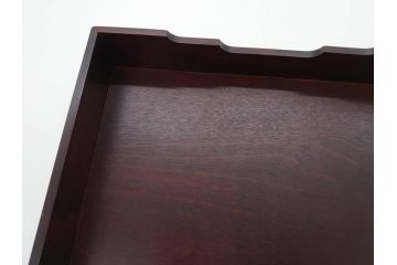 北海道民芸家具　シックな色合いが魅力の書類箱&花台(木製、文箱、手許箱、収納箱、飾り台、陳列台、ディスプレイ台)(R-081347)