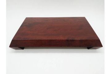 北海道民芸家具　シックな色合いが魅力の書類箱&花台(木製、文箱、手許箱、収納箱、飾り台、陳列台、ディスプレイ台)(R-081347)
