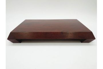 北海道民芸家具　シックな色合いが魅力の書類箱&花台(木製、文箱、手許箱、収納箱、飾り台、陳列台、ディスプレイ台)(R-081347)