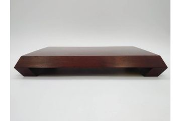 北海道民芸家具　シックな色合いが魅力の書類箱&花台(木製、文箱、手許箱、収納箱、飾り台、陳列台、ディスプレイ台)(R-081347)