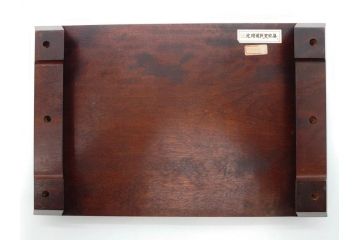 北海道民芸家具　シックな色合いが魅力の書類箱&花台(木製、文箱、手許箱、収納箱、飾り台、陳列台、ディスプレイ台)(R-081347)