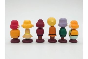 ビンテージ　ディズニー　心が和むまんがこけし52点セット(ヴィンテージ、木製人形、ミッキー、シンデレラ、ダンボ、わんわん物語、ピノキオ、ドナルド、デイジー、三匹の子ぶた)(R-081349)