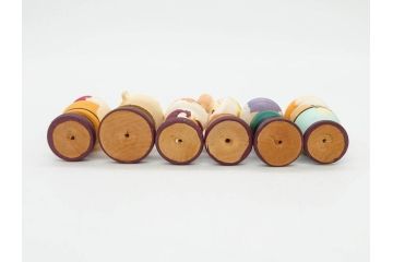 ビンテージ　ディズニー　心が和むまんがこけし52点セット(ヴィンテージ、木製人形、ミッキー、シンデレラ、ダンボ、わんわん物語、ピノキオ、ドナルド、デイジー、三匹の子ぶた)(R-081349)