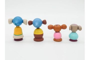 ビンテージ　ディズニー　心が和むまんがこけし52点セット(ヴィンテージ、木製人形、ミッキー、シンデレラ、ダンボ、わんわん物語、ピノキオ、ドナルド、デイジー、三匹の子ぶた)(R-081349)