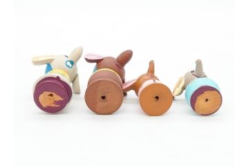 ビンテージ　ディズニー　心が和むまんがこけし52点セット(ヴィンテージ、木製人形、ミッキー、シンデレラ、ダンボ、わんわん物語、ピノキオ、ドナルド、デイジー、三匹の子ぶた)(R-081349)