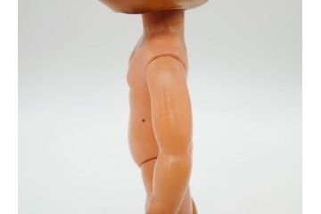 不二家　マスダヤ　木製台座　高さ 約38cm　レトロな雰囲気のペコちゃん人形(着せ替え、首振り、増田屋、玩具)(R-081350)