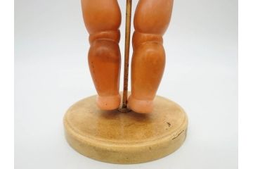 不二家　マスダヤ　木製台座　高さ 約38cm　レトロな雰囲気のペコちゃん人形(着せ替え、首振り、増田屋、玩具)(R-081350)