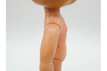 不二家　マスダヤ　木製台座　高さ 約38cm　レトロな雰囲気のペコちゃん人形(着せ替え、首振り、増田屋、玩具)(R-081350)