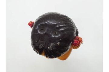 不二家　マスダヤ　木製台座　高さ 約38cm　レトロな雰囲気のペコちゃん人形(着せ替え、首振り、増田屋、玩具)(R-081350)