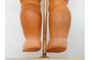 不二家　マスダヤ　木製台座　高さ 約38cm　レトロな雰囲気のペコちゃん人形(着せ替え、首振り、増田屋、玩具)(R-081350)