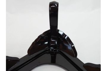 江戸〜明治期　蒔絵　松唐草　火箸　華やかな気品を感じる大名火鉢(木製、漆芸、猫脚、手あぶり)(R-081353)