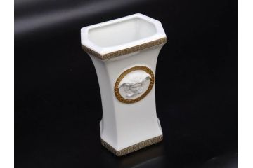 VERSACE(ヴェルサーチェ)　Rosenthal(ローゼンタール)　メデューサ　独創的なデザインが魅力の花瓶(ゴルゴナ、フラワーベース、花器、花入、花生、金彩、共箱付き、袋付き)(R-081354)