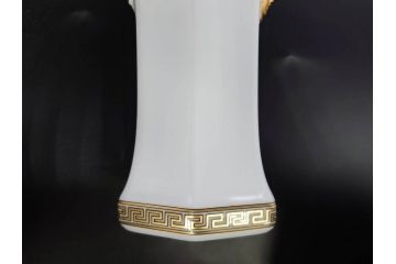 VERSACE(ヴェルサーチェ)　Rosenthal(ローゼンタール)　メデューサ　独創的なデザインが魅力の花瓶(ゴルゴナ、フラワーベース、花器、花入、花生、金彩、共箱付き、袋付き)(R-081354)