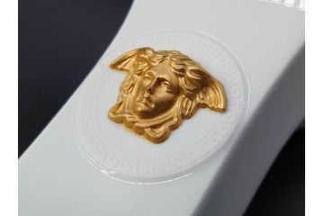 VERSACE(ヴェルサーチェ)　Rosenthal(ローゼンタール)　メデューサ　独創的なデザインが魅力の花瓶(ゴルゴナ、フラワーベース、花器、花入、花生、金彩、共箱付き、袋付き)(R-081354)