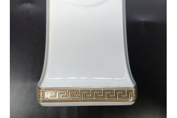 VERSACE(ヴェルサーチェ)　Rosenthal(ローゼンタール)　メデューサ　独創的なデザインが魅力の花瓶(ゴルゴナ、フラワーベース、花器、花入、花生、金彩、共箱付き、袋付き)(R-081354)