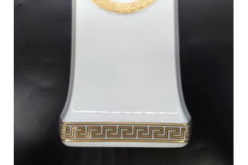 VERSACE(ヴェルサーチェ)　Rosenthal(ローゼンタール)　メデューサ　洗練されたデザインが美しい花瓶(ゴルゴナ、フラワーベース、花器、花入、花生、金彩、共箱付き、袋付き)(R-081355)