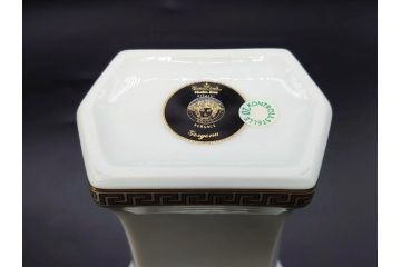 VERSACE(ヴェルサーチェ)　Rosenthal(ローゼンタール)　メデューサ　洗練されたデザインが美しい花瓶(ゴルゴナ、フラワーベース、花器、花入、花生、金彩、共箱付き、袋付き)(R-081355)
