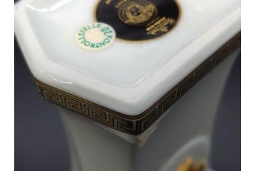 VERSACE(ヴェルサーチェ)　Rosenthal(ローゼンタール)　メデューサ　洗練されたデザインが美しい花瓶(ゴルゴナ、フラワーベース、花器、花入、花生、金彩、共箱付き、袋付き)(R-081355)