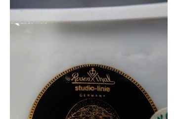 VERSACE(ヴェルサーチェ)　Rosenthal(ローゼンタール)　メデューサ　洗練されたデザインが美しい花瓶(ゴルゴナ、フラワーベース、花器、花入、花生、金彩、共箱付き、袋付き)(R-081355)