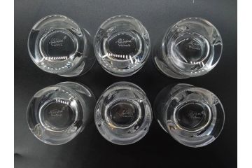 フランス　LALIQUE(ラリック)　ユロット　和気あいあいとした気分を盛り上げるSAKEタンブラー6客セット(フクロウ、梟、サテンクリスタル、グラス、硝子、ガラス)(R-081356)