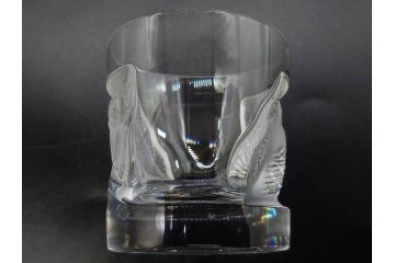 フランス　LALIQUE(ラリック)　ユロット　和気あいあいとした気分を盛り上げるSAKEタンブラー6客セット(フクロウ、梟、サテンクリスタル、グラス、硝子、ガラス)(R-081356)