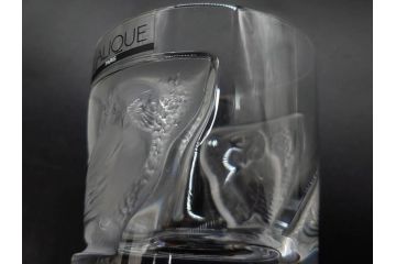 フランス　LALIQUE(ラリック)　ユロット　和気あいあいとした気分を盛り上げるSAKEタンブラー6客セット(フクロウ、梟、サテンクリスタル、グラス、硝子、ガラス)(R-081356)