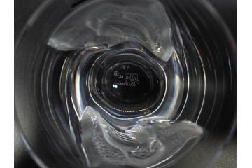 フランス　LALIQUE(ラリック)　ユロット　和気あいあいとした気分を盛り上げるSAKEタンブラー6客セット(フクロウ、梟、サテンクリスタル、グラス、硝子、ガラス)(R-081356)
