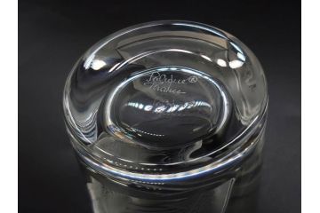 フランス　LALIQUE(ラリック)　ユロット　和気あいあいとした気分を盛り上げるSAKEタンブラー6客セット(フクロウ、梟、サテンクリスタル、グラス、硝子、ガラス)(R-081356)