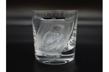 フランス　LALIQUE(ラリック)　ユロット　和気あいあいとした気分を盛り上げるSAKEタンブラー6客セット(フクロウ、梟、サテンクリスタル、グラス、硝子、ガラス)(R-081356)