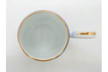 大倉陶園(OKURA、OAC)　イルカ　カジキ　躍動感あるデザインが印象的なビアマグ3客セット(魚、海、帆船、ジョッキ、酒器、金彩、白磁、マグカップ、洋食器)(R-081357)