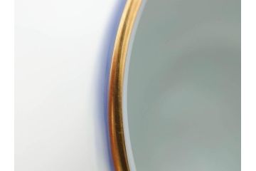 大倉陶園(OKURA、OAC)　イルカ　カジキ　躍動感あるデザインが印象的なビアマグ3客セット(魚、海、帆船、ジョッキ、酒器、金彩、白磁、マグカップ、洋食器)(R-081357)