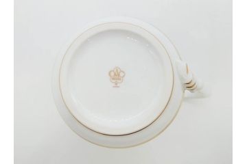 大倉陶園(OKURA、OAC)　イルカ　カジキ　躍動感あるデザインが印象的なビアマグ3客セット(魚、海、帆船、ジョッキ、酒器、金彩、白磁、マグカップ、洋食器)(R-081357)