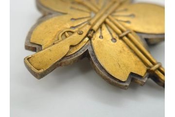 当時物　旧日本軍　陸軍　小銃射撃徽章　徽章2点セット(勲章、ミリタリー、軍隊、軍物、バッチ、バッジ、木箱付き)(R-081358)