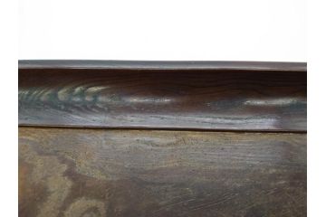 時代物　在銘作家物　肥松盆　角盆　煎茶盆　茶道具　時代を重ねた趣のあるお盆(雲?、木製、トレイ、トレー)(R-081364)