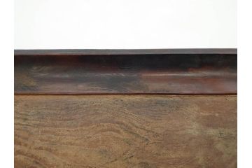 時代物　在銘作家物　肥松盆　角盆　煎茶盆　茶道具　時代を重ねた趣のあるお盆(雲?、木製、トレイ、トレー)(R-081364)