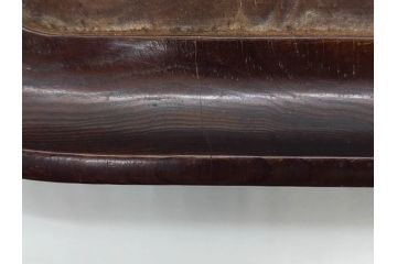 時代物　在銘作家物　肥松盆　角盆　煎茶盆　茶道具　時代を重ねた趣のあるお盆(雲?、木製、トレイ、トレー)(R-081364)