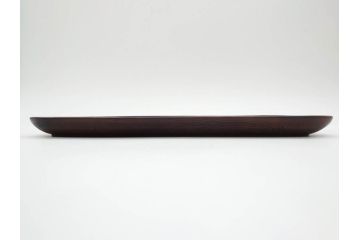 時代物　在銘作家物　肥松盆　角盆　煎茶盆　茶道具　時代を重ねた趣のあるお盆(雲?、木製、トレイ、トレー)(R-081364)