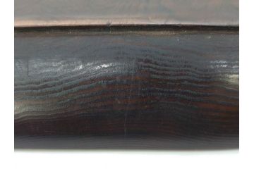 時代物　在銘作家物　肥松盆　角盆　煎茶盆　茶道具　時代を重ねた趣のあるお盆(雲?、木製、トレイ、トレー)(R-081364)