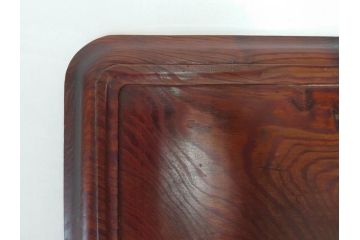 時代物　肥松盆　角盆　煎茶盆　茶道具　味わい深いお盆2点セット(木製、トレイ、トレー)(R-081365)