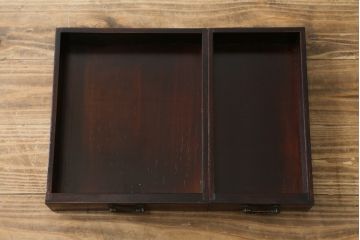 中古　美品　重厚感ある金具が魅力的なキャビネット(サイドキャビネット、サイドテーブル、箪笥、収納棚、戸棚)(R-081366)