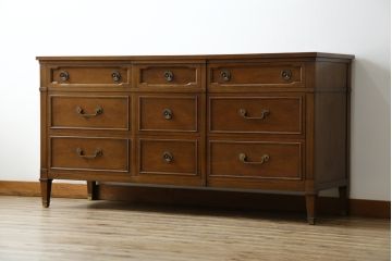 中古　DREXEL HERITAGE(ドレクセルヘリテイジ)　上品な佇まいが魅力のマホガニー材製サイドボード(サイドチェスト、引き出し)(定価約70万円)(R-081369)
